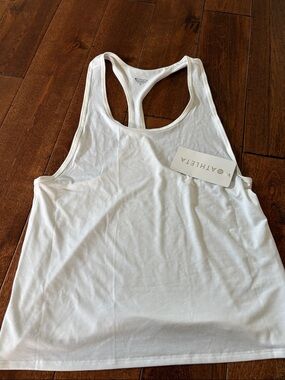 Athleta White Racerback Performance Tank
